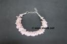 Rose Quartz Chip-Fusewire Bracelet